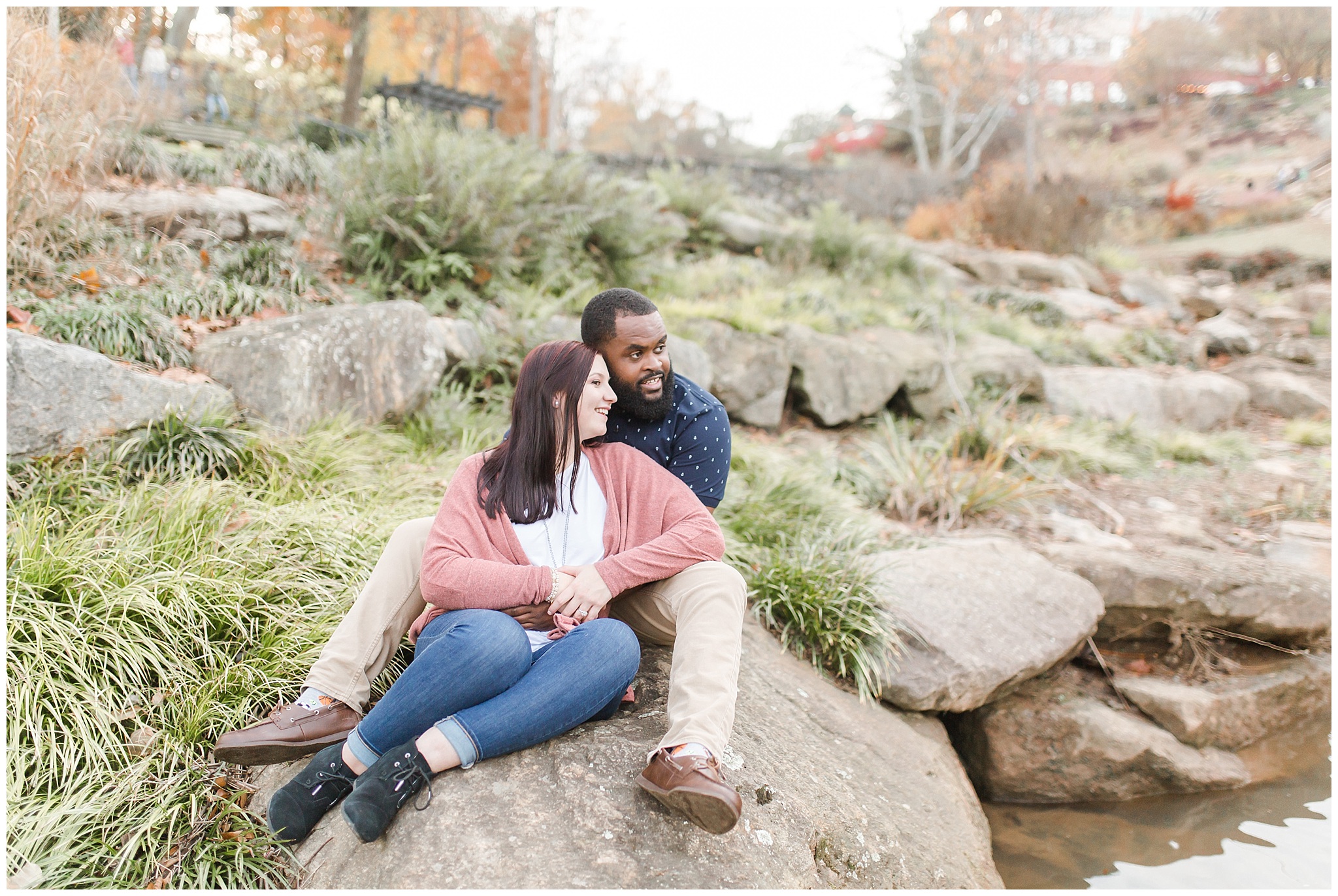 fall engagement session at falls park on the reedy in greenvile sc by HYPimages